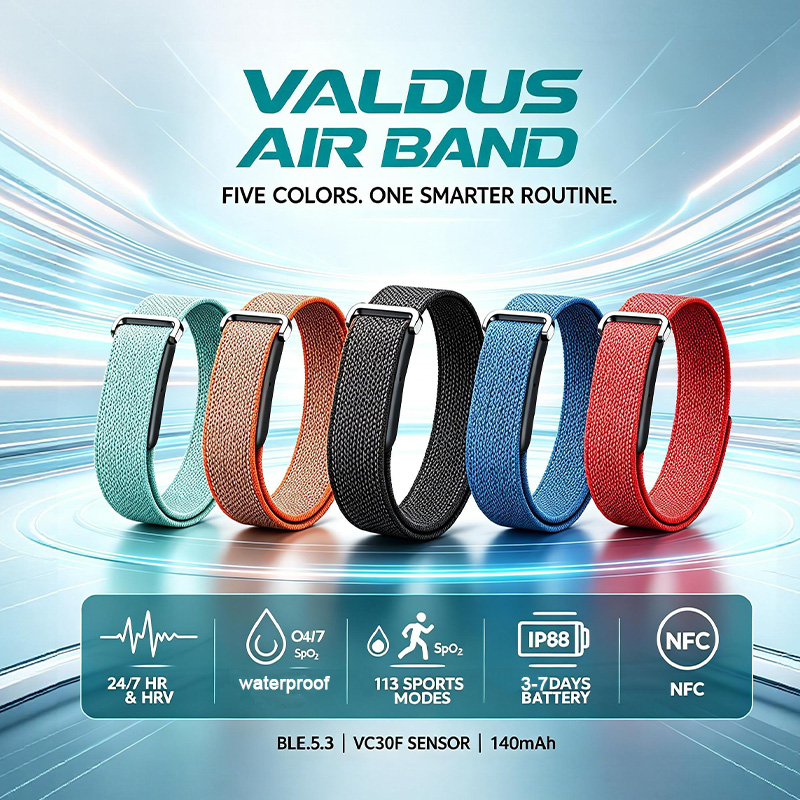 Health Wellness Bracelet - Braccialetto Intelligente VALDUS Air Band per