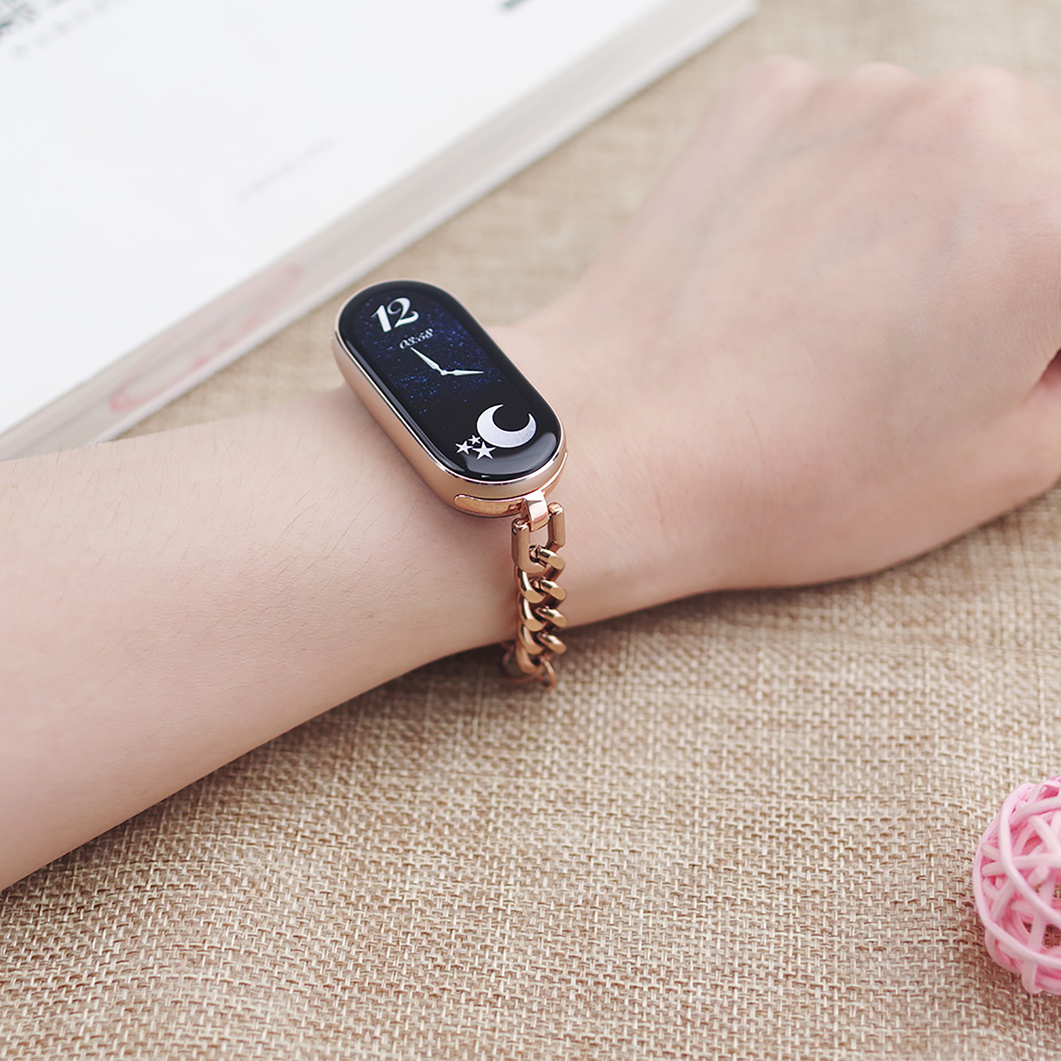 Health Wellness Bracelet - Cinturino a catena per Mi Band